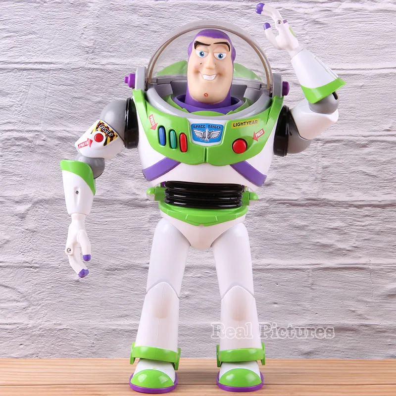 

Talking Buzz Lightyear With LED Light PVC Collectible Action Figure Toy Story Movie Model Toy 30cm