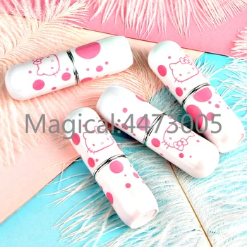 

10/20/50PCS Empty 12.1mm Carton Lipstick Tube White Lip rouge pipe shell red cat patter lip balm refillable package container
