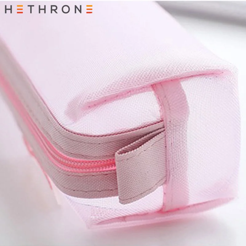 Hethrone прозрачной сетки карандашей пенал для школьных принадлежностей мешок милые