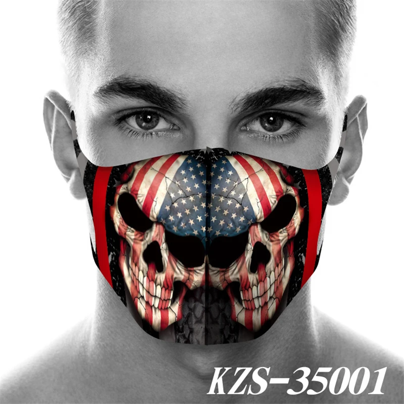 

Washable elastic Earloop Face Motorcycle Face Shield winter Face Mask Ghost Mask 3D Skull Sport Mask Neck Warm Windproof Outdoor