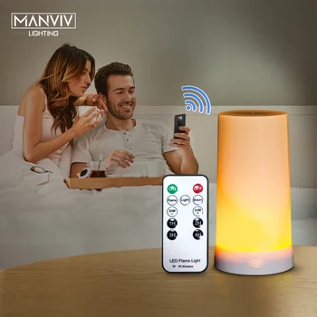 

Night Light LED Table Lamp Portable USB Magnetic Gravity Sensor Flame Lamps with IR Remote Control For Bedroom Party Camp Flame