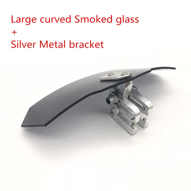 Airflow Adjustable Windscreen Wind Deflector Universal Motorcycle Windshield for Kawasaki BMW Ducati honda Benelli Triumph Yamah Large curved -S