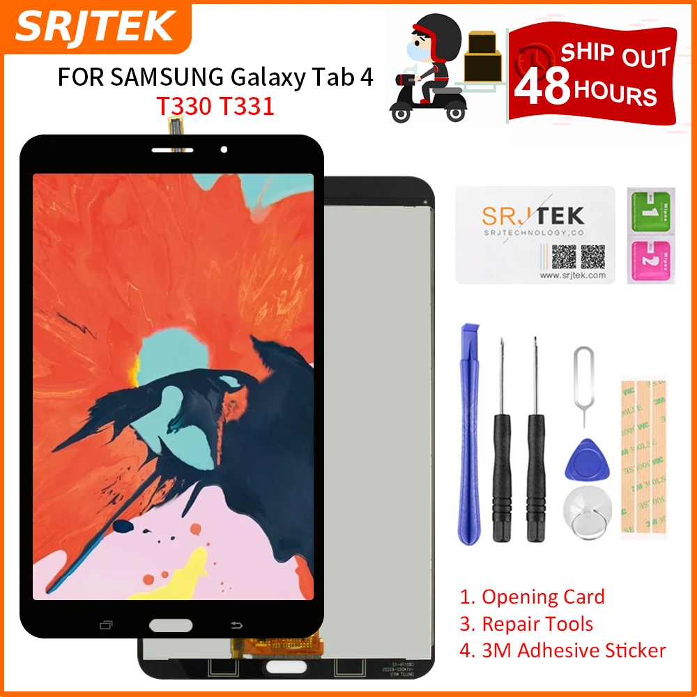 Srjtek 8 &quotэкран для Samsung Galaxy Tab 4 0 ЖК дисплей с матрицей сенсорный экран дигитайзер в