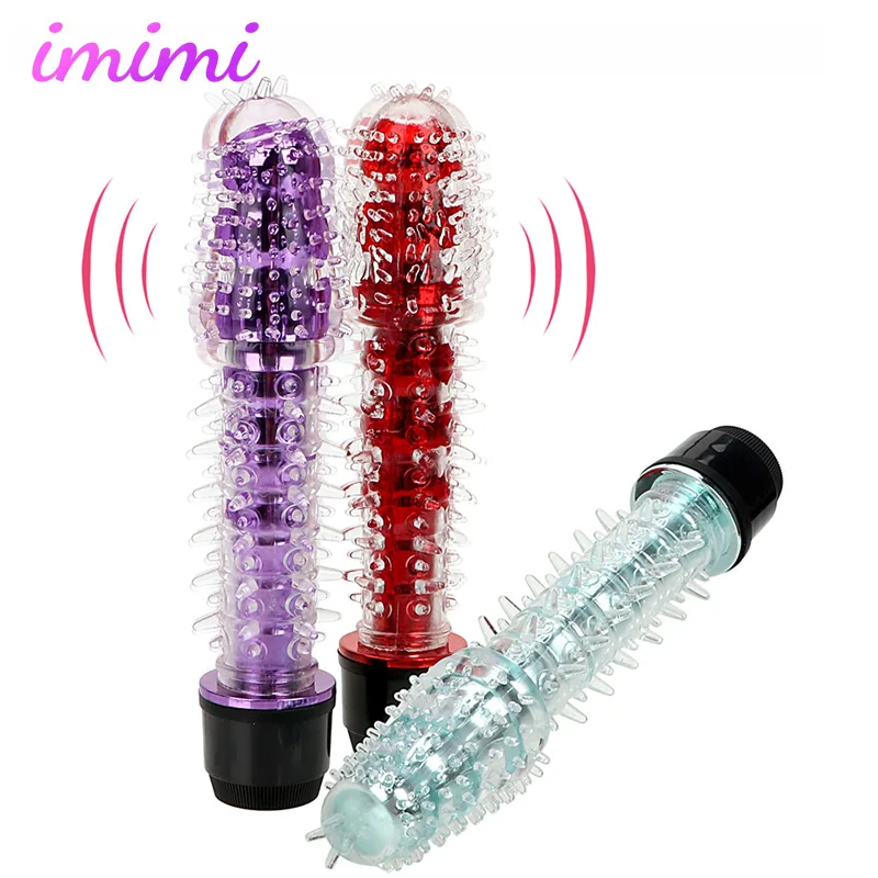 Female Crystal Silicone Vibrator Deep Stimulation Dildo AV Magic Wand G Spot Vibrating Penis Sex Toy for Women Clitoris Massager