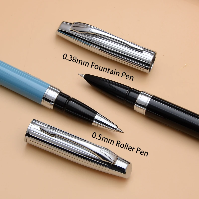 

1pc Fountain Pen Roller Pen Classic Design Business Metal Ink Fountain Pens Medium Roller Ball Pens New Office Business School