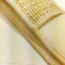 Лен хлопок мягкий отшелушивающий ремешок для Ванной Щетка для душа Массаж Спа скруббер губка для здоровья кожи тела чистка MS88