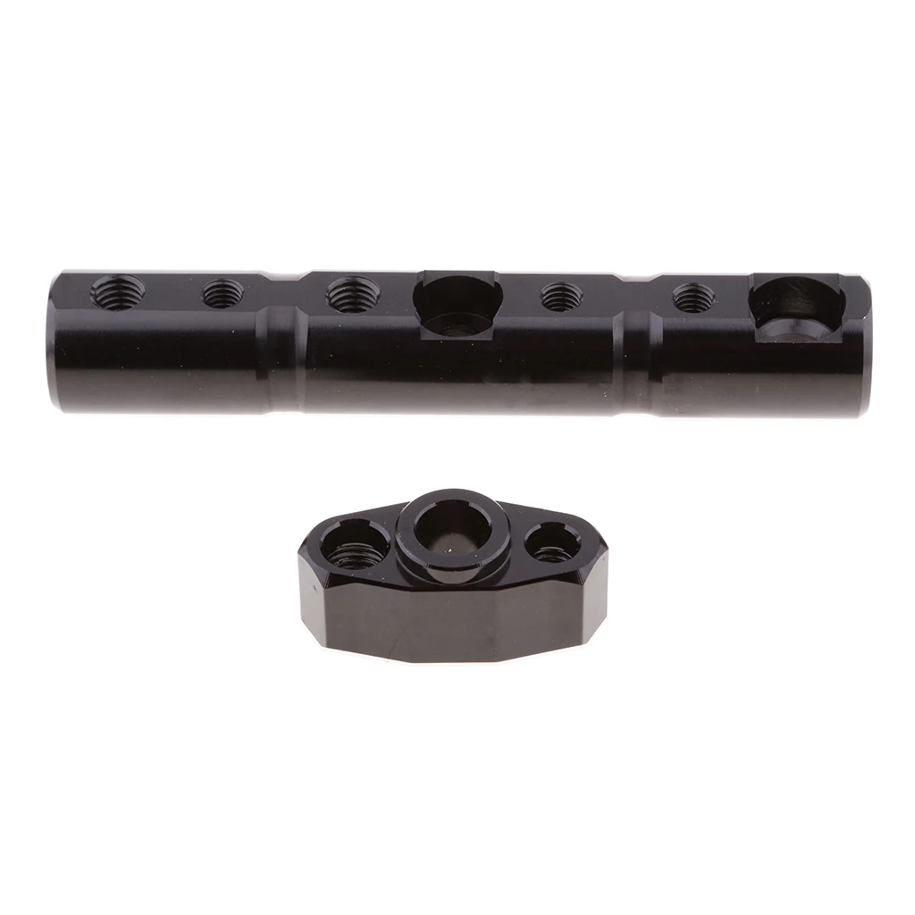 Black Motorcycle Scooter Multi-function Extension Bar 8mm Hole Dia