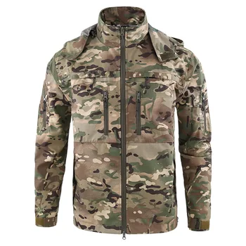 

Men's Autumn Winter Tactical Jacket Army Fan Camouflage Training Military Clothes Coat Outdoor Hiking Windbreaker Jackets Man
