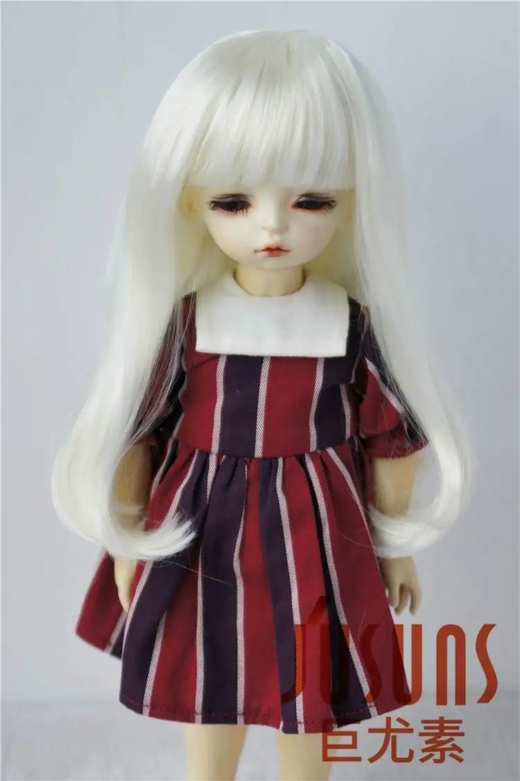 Ice Cream SM413 JD319B 1/6 модный синтетический мохер BJD кукольный парик Размер 6-7 дюймов, парик для куклы длинные кукольные парики с полной челкой аксессуары для куклы - Цвет: Ice Cream SM413
