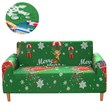 

Christmas Sofa Cover Green Water Proof Fully-wrapped Anti-dust Slipcovers Couch Cover Universal Elastic Sofa Cover Set