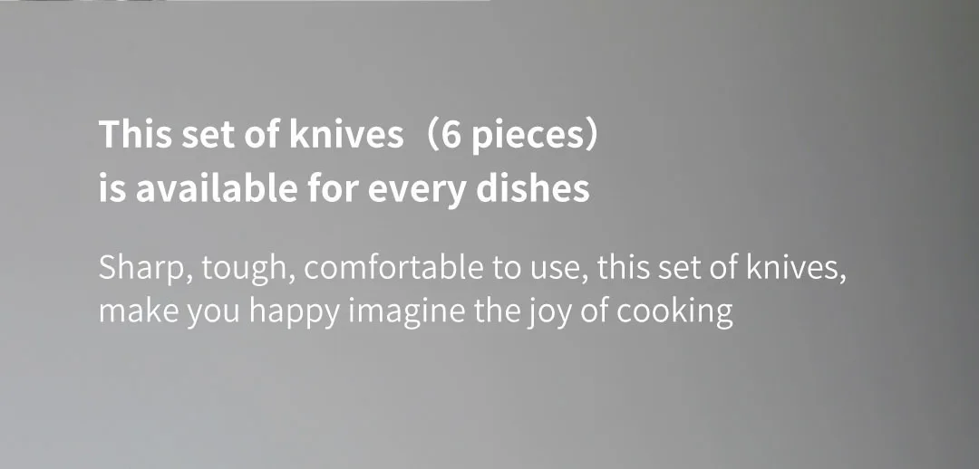 Xiaomi German DIN Molybdenum Vanadium Steel Knife Set 6 pieces Extreme Wear-resistant, Long-lasting Sharp Steel Knife Set With Knife Seat