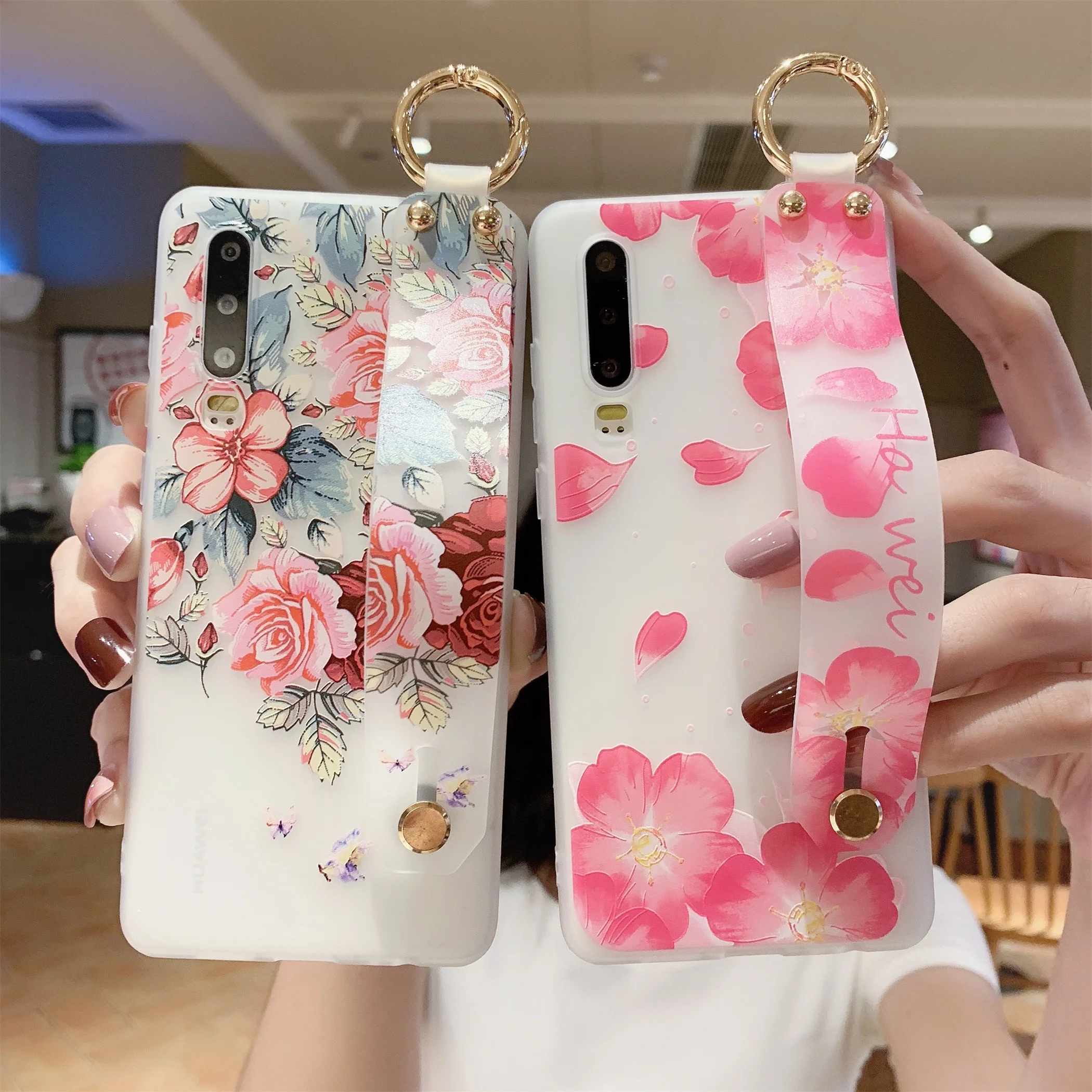 Силиконовый матовый чехол для телефона в стиле ретро с цветами Huawei P20 P30 P40 Mate10 Mate20