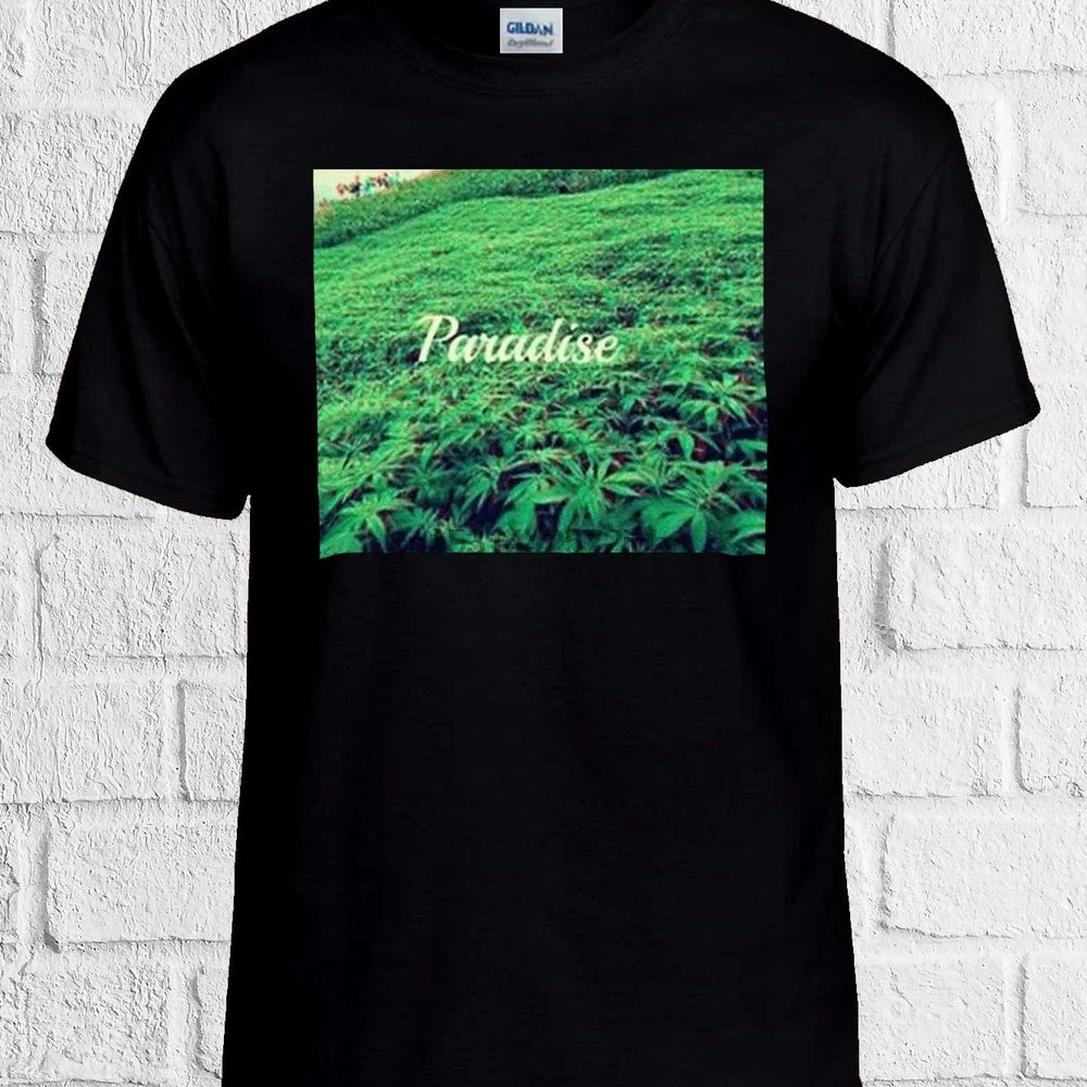 Забавная 3D футболка Paradise Weed High Топ унисекс для мужчин и женщин 1341 | Мужская одежда