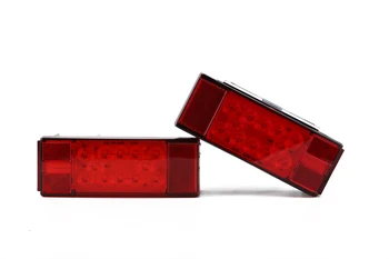 

LED Trailer Boat Rectangle Stud Stop Turn Tail Lights Waterproof Red LH/RH Tail Light Brake Lights High Brake Light
