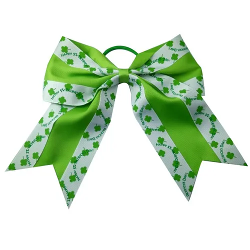 5 PCS 7 inch Match with fresh summer holiday and green series, more hair bow cheerleader ribbon bow tie big rubber bands 1 - Цвет: Темный хаки