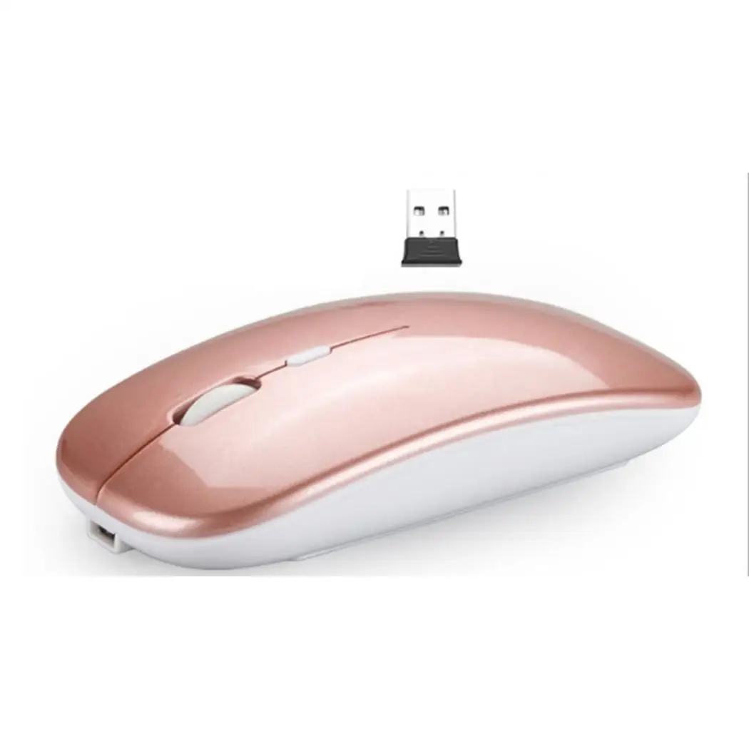 Новинка, Bluetooth, двойной режим, перезаряжаемая мышь, бесшумная, 0,077 кг, 10 м, повседневная, игровая, прокрутка, вверх и вниз, беспроводная мышь