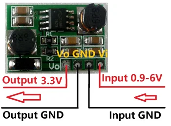 

DD0603SB_3V3*2 2X Auto Buck-Boost DC DC Converter Voltage regulator module 0.9-6V to 3.3V for 18650 Solar Charger li lion batte