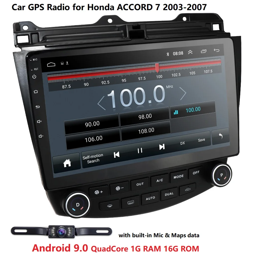 

For Honda Accord 7 CM UC CL 2005 2006 2007 2008 Car Radio Multimedia Video Player Navigation GPS Android 9.0 2din Free Camera
