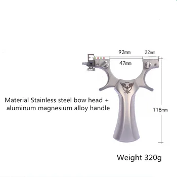 

High Quality Stainless Steel Outdoor Shooting Outdoor Hunting Flat Rubber Slingshot Speed Up Pressing Cross Slingshot Outdoor