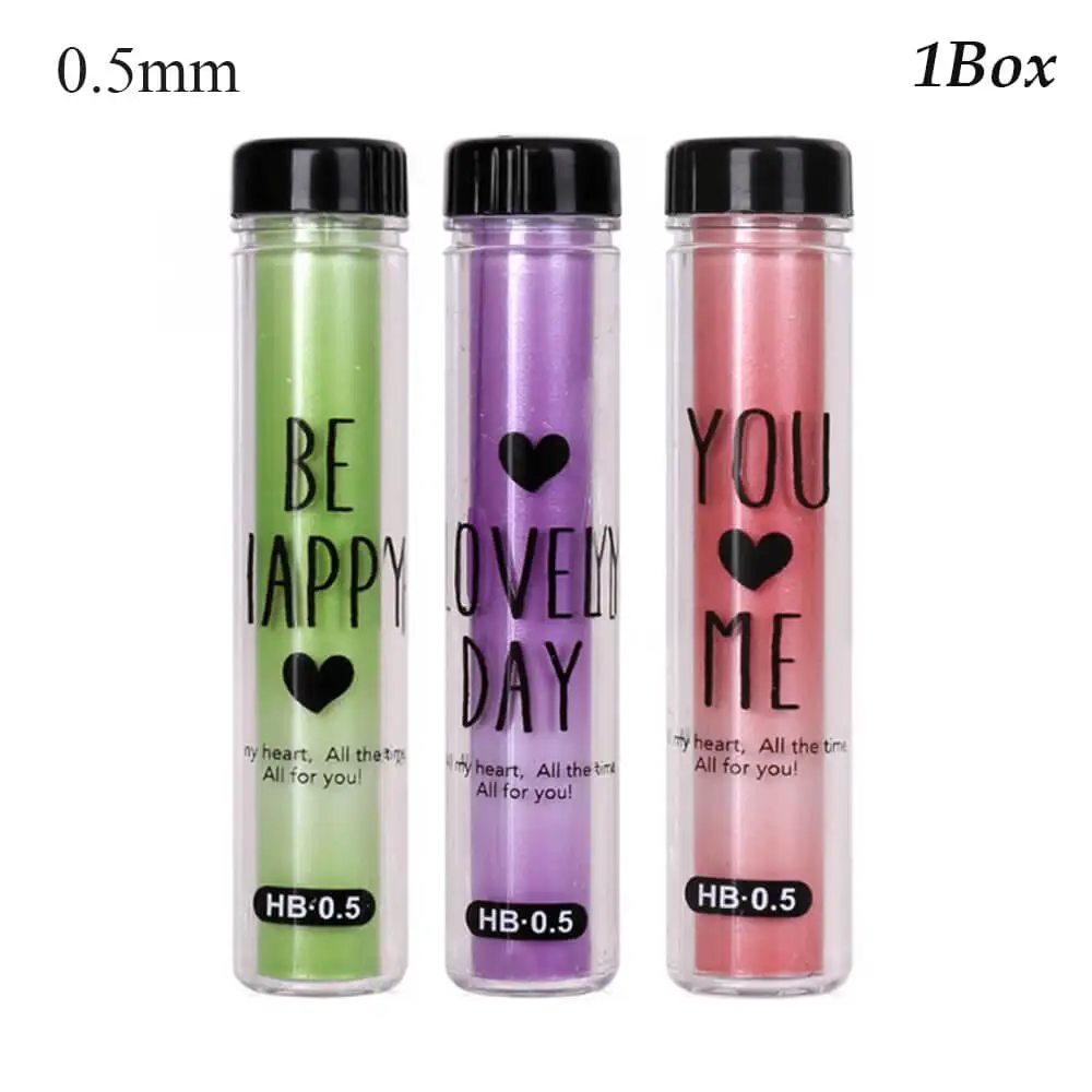 1 коробка 0,5 мм/0,7 мм набор механических карандашей Карандаш графитовая Удочка автоматическая заправка письмо и рисование инструменты офисные школьные принадлежности - Цвет: 0.5 x 1 Box