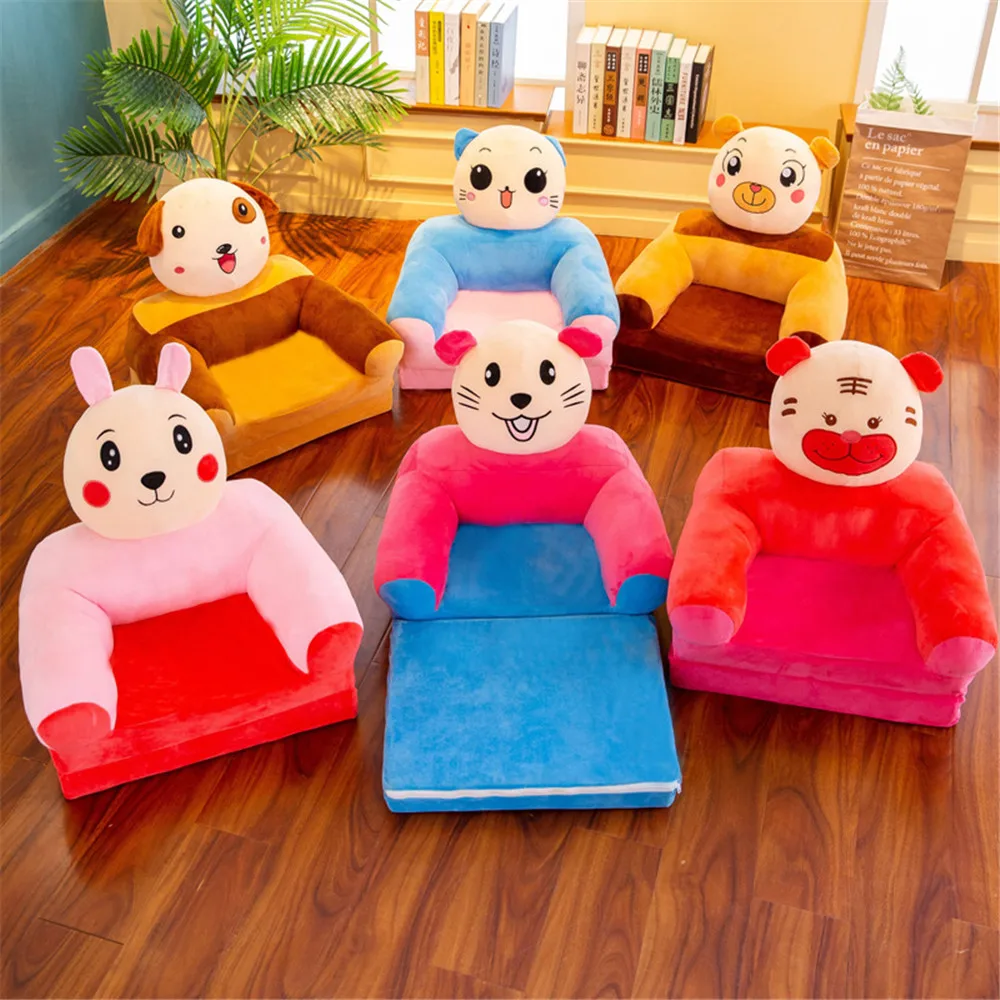 

small sofa cover kid furniture no filling Children cartoon princess girl baby folding seat recliner boy single lazy sofa bed