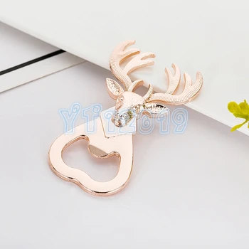 

50pcs Wedding Gifts Birthday Party Souvenir Giveaways Deer Bottle Opener Gold Stag Antler beer Bottle Opener