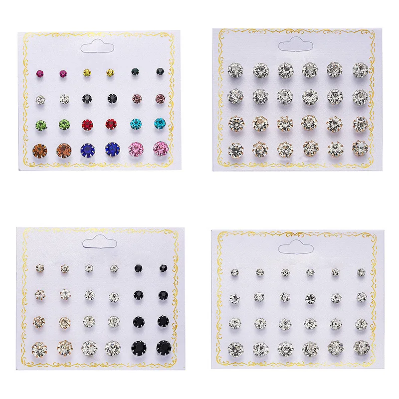 12/20 pairs/set Crystal Simulated Pearl 