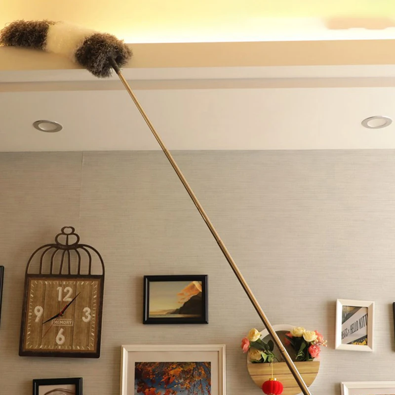 

Retractable Dust Duster Microfiber Extendable 100" Bendable Head Stainless Steel Pole for Household Clean Retractable Soft Brush