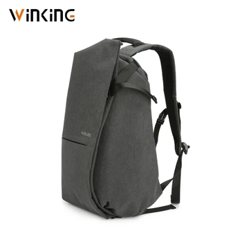 

Winking USB Charging Notebook Backpack Men 15.6 inch Laptop Computer Bag 180 Degree Open Rucksack School Bags for Teenage Boys