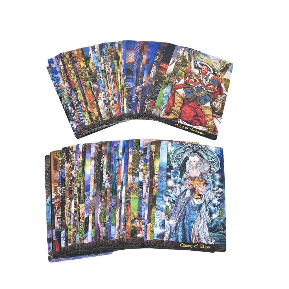 78Pcs English Deck Tarot Illuminati Kit Tarot Cards Table Deck Games For Family Party Playing Card Board Game Entertainment Gift