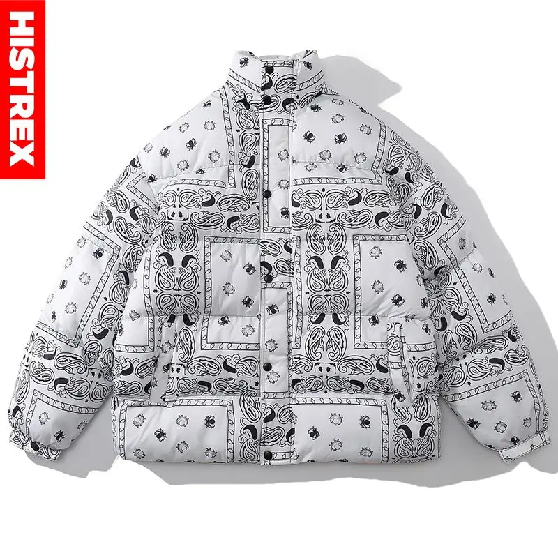 

HISTREX Tai Chi Cashew Flowers Mens Down Jackets Detachable 2023 Warm For Male Parka Winter Casual Down Jacket Men Women Coats