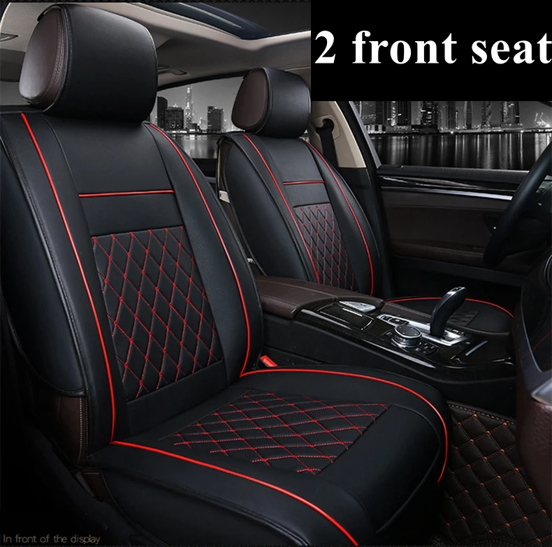 Автомобильный чехол для LADA Vesta Xray Kalina Priora Largus 4x4 Granta Samara 2106 210 Mini Countryman Coupe Clubman автомобильные аксессуары - Название цвета: 2 frontseat blackred