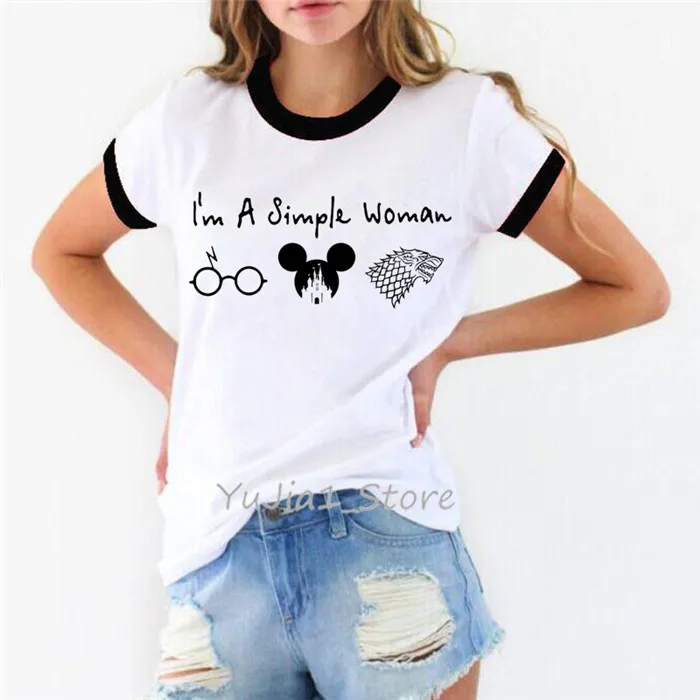 Простая женская футболка с графическим принтом, футболки для женщин, Мстители, эндигра и Игра престолов, футболка camiseta mujer, модная футболка femme - Цвет: Y82630 B