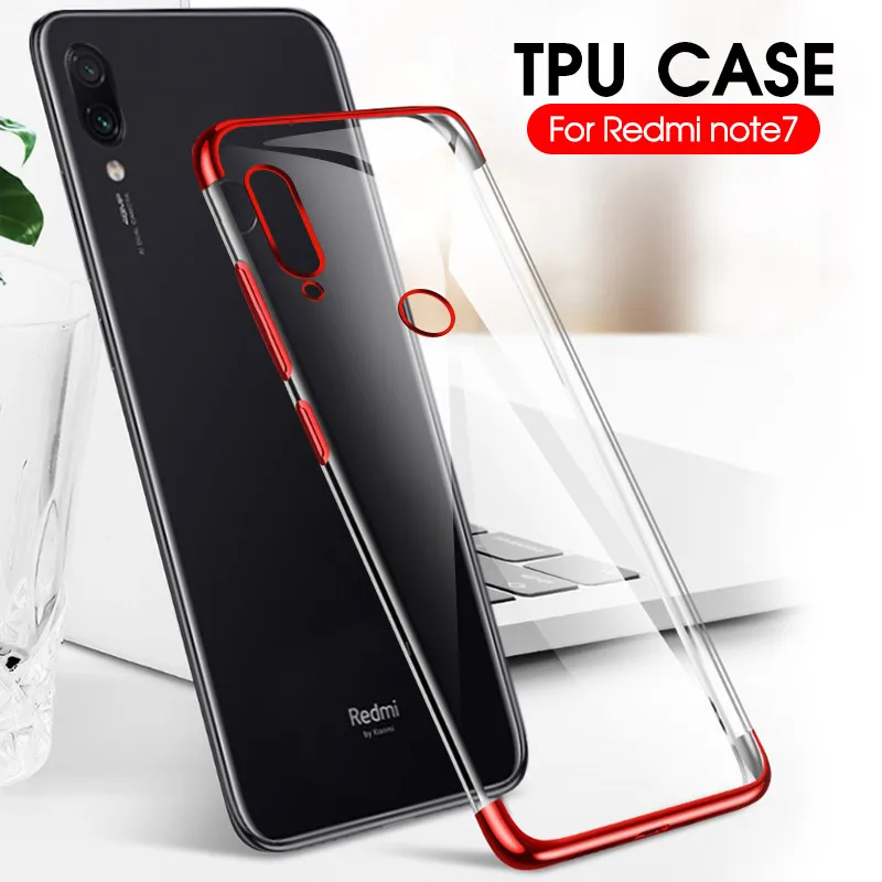 

Electroplated Case For Xioami Redmi K20 Note 7 8 6 Pro Luxury Transparent ShockProof Silicon Plating Cover For Redmi 7A 4A 5A 6A