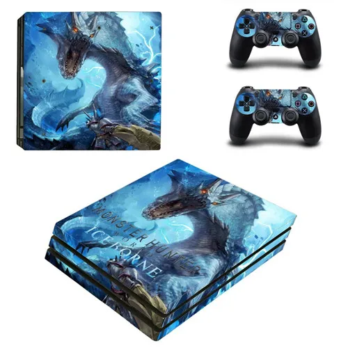 YSP4P-3659 Monster Hunter World Iceborne PS4 Pro наклейка на кожу для консоли playstation 4 и 2 контроллера PS4 Pro наклейка на кожу винил - Цвет: YSP4P-3659