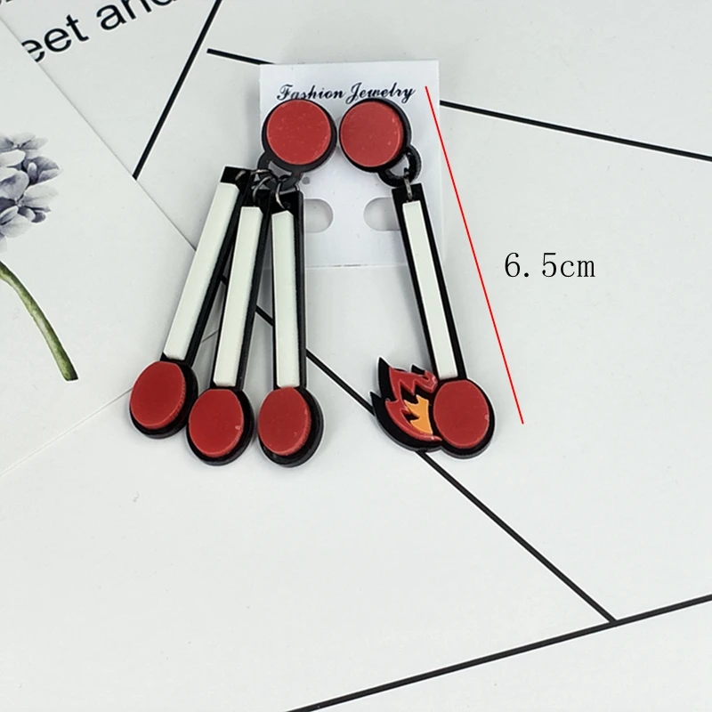 2019 Korean Fashion Long Earring Big Heart Figure Lips Tassel Geometric Acrylic Drop Earrings For Women Punk Jewelry Accessories