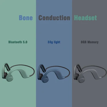 

Bluetooth Wireless Headphones Bone Conduction Earphones Fashionable Sport Waterproof Headsets With 8GB Memory For Smartphones X9