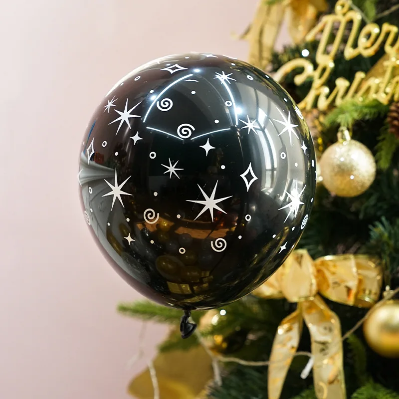 

12 Inch Transparent Star Filled Balloon Latex Birthday Festival Venue Is Decorated With New Year's Christmas Decorative Balloon