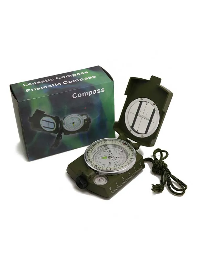 Estilo de Bolso Militar do Exército Metal ao ar Livre para Caminhadas Bússola Sobrevivência Verde Geologia Viagem Caça Equipamentos Campismo 6 Esporte e Lazer