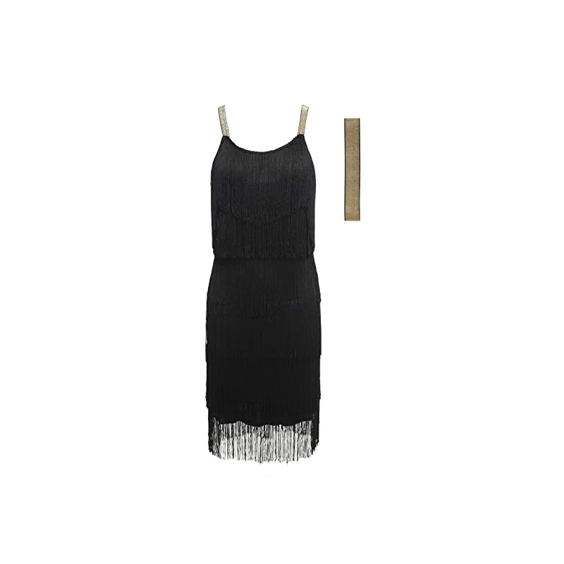 2021   Ƽ   ÷ 巹 Tassels Hem Gatsby Dress With Headband  ȭƮ ׷