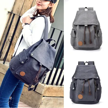 

2019 New Unisex Backpack Casual Shoulder Travel Retro Canvas Bag Computer Bag Capacity Zip Pocket Backpack Practical bag