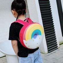 New Cartoon Donut Small Backpack In Kindergarten Korean Version Cute Rainbow Children Bag Boy Kid Girl Fashion Shoulder Bag