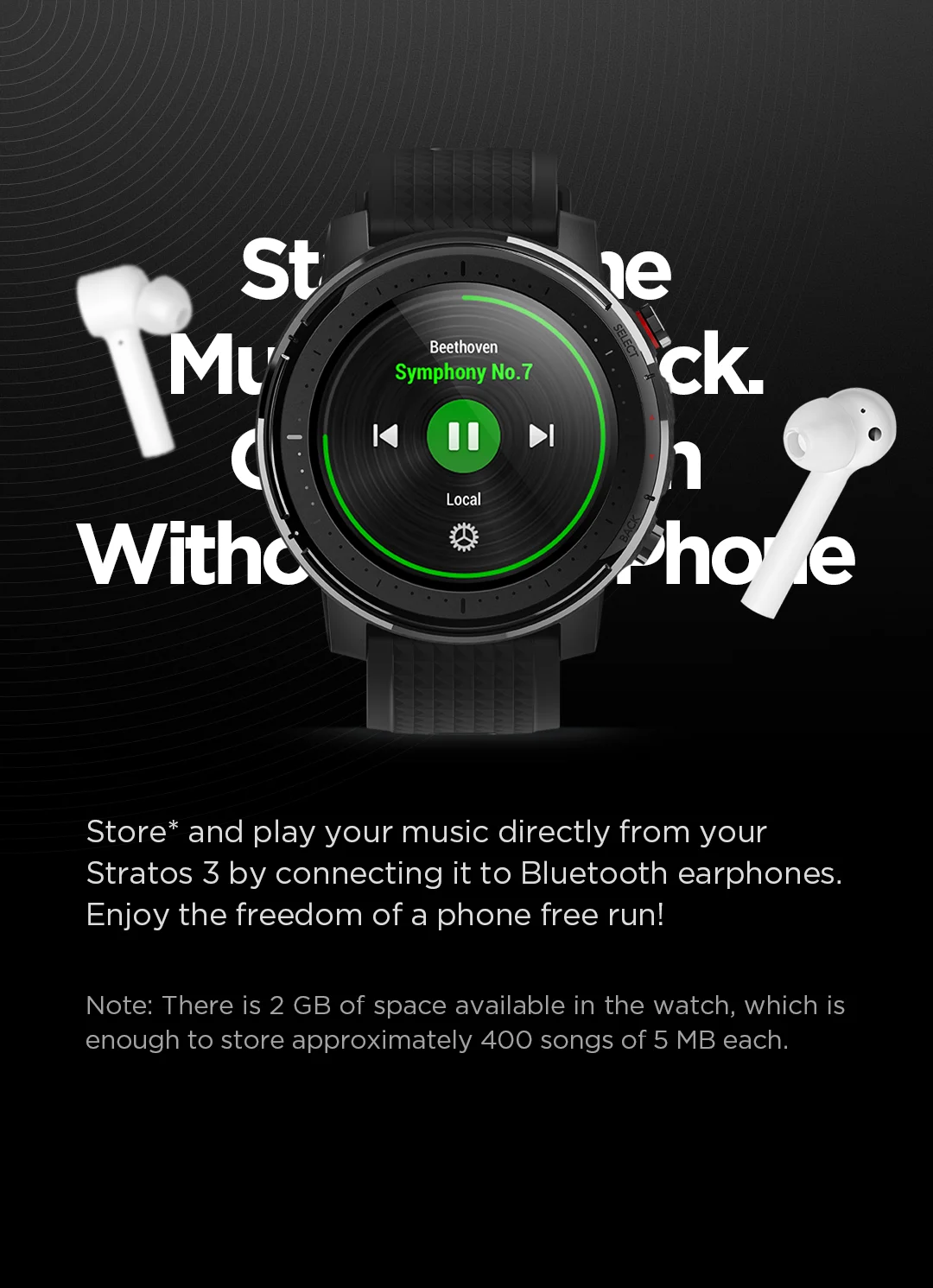 Глобальная версия Amazfit Stratos 3, gps, умные часы, 5 АТМ, Bluetooth, музыкальный пульсометр, двойной режим, 14 дней, аккумулятор, 1,34 дюйма, для IOS и Android