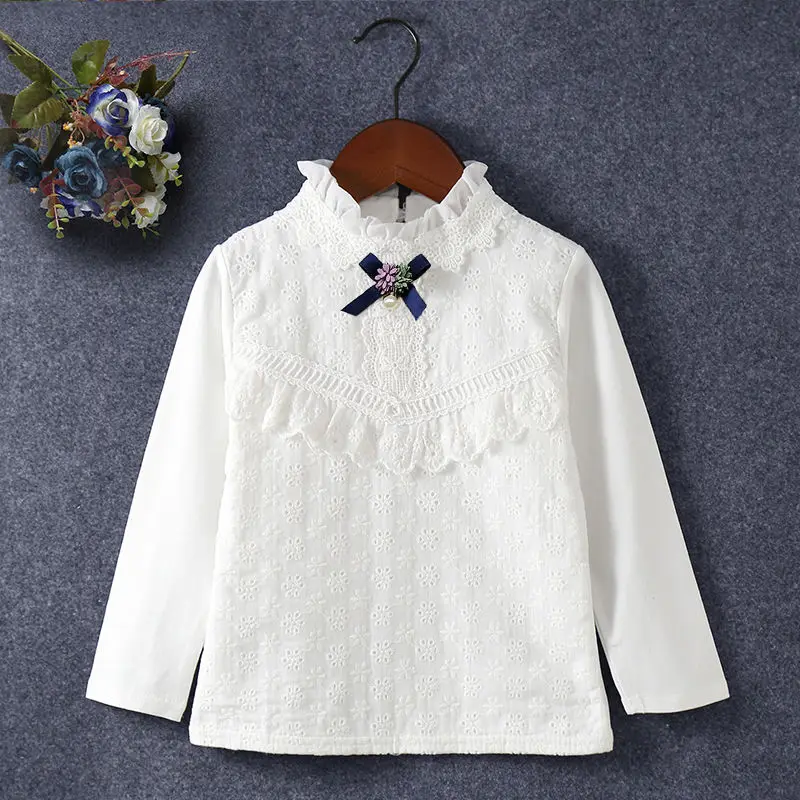 Girls Blouses Children Tops Autumn Girl Blouse Kids Spring Clothes Girls Shirt Long Sleeve 90~160 party ceremony princess