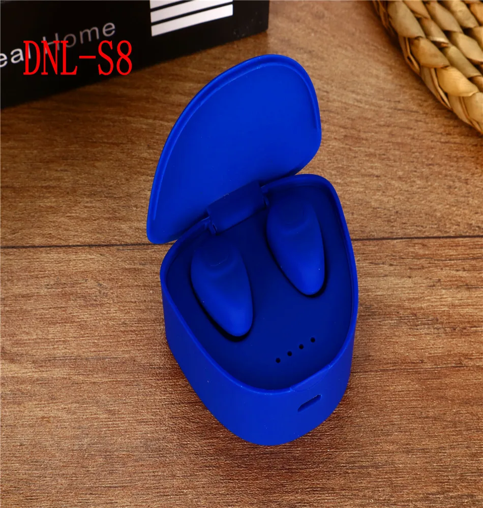 Синий Dnl s8 Tws чистая беспроводная гарнитура для ушей, Bluetooth наушники, bluetooth-гарнитура для зарядки PK i7s i12 i33 i80 i88 i100 i200 tws - Цвет: Синий