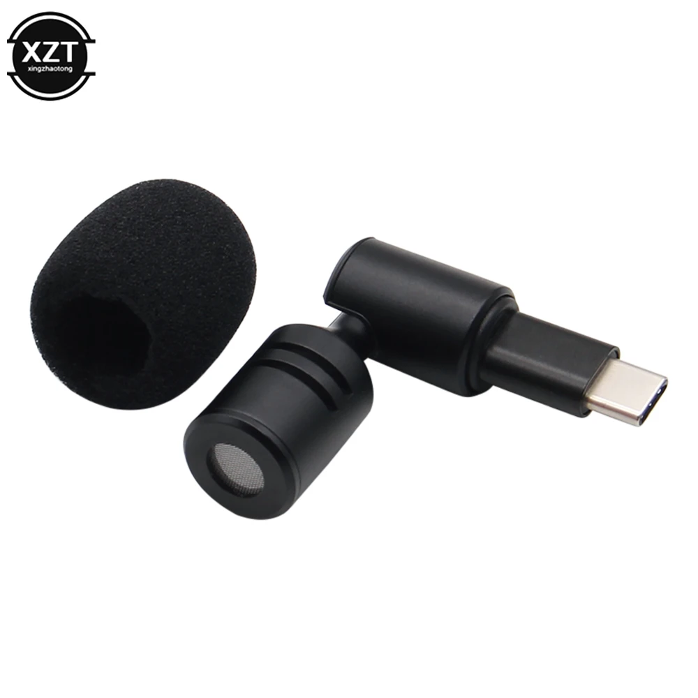 Type-C Plug Mini Microphone for Smartphone Mobile Phone Studio Mic 90°  Angle Adjustable USB C Wireless Mircophone for laptop pc - AliExpress
