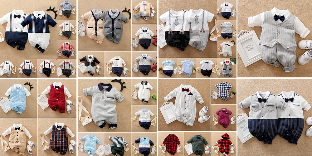 Cotton baby suit Malapina Newborn Baby Boy Rompers Summer Clothes Infant Short Sleeve Jumpsuit Overalls Outfit with Bow Tie Toddler Girl Clothing black baby bodysuits	