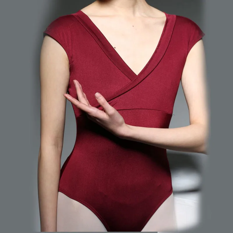 Балетный купальник с v образным вырезом комплект для женщин йога Танцевальная