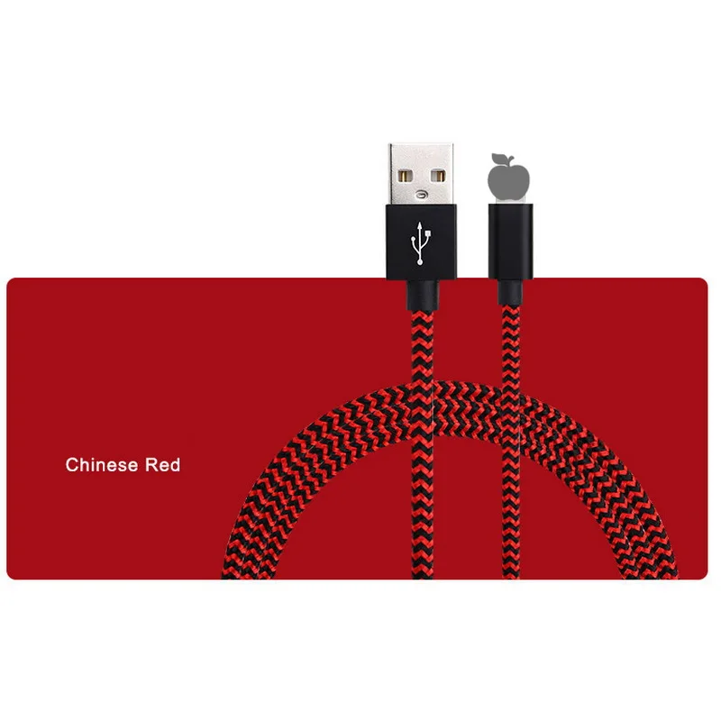 Red for Type c 1 м 2 м USB кабель для освещения iPhone Micro Nokia type C Xiaomi Note 7 нейлоновый провод для быстрого заряда usb-кабель на всех смартфонов - Цвет: Red for Type c