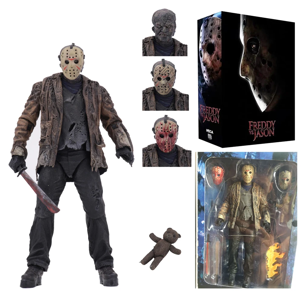 Оригинальный NECA Freddy vs Jason FVJ Ultimate Voorhees экшн фигурка коллекция игрушек ужасов